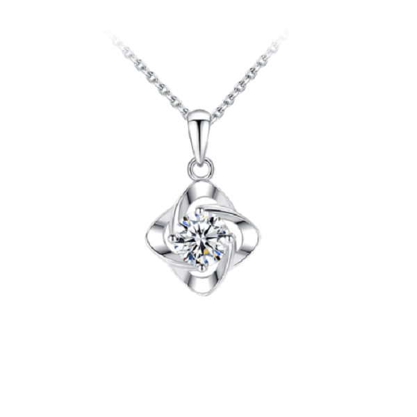 慕洛菲 四叶草纯银项链