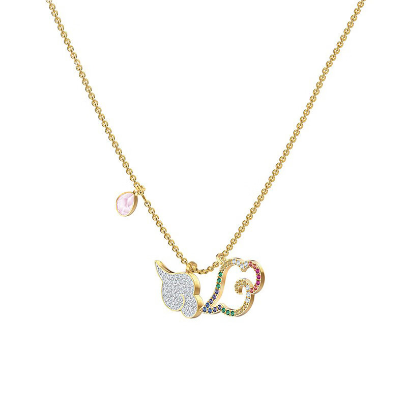 施华洛世奇 七彩祥云项链