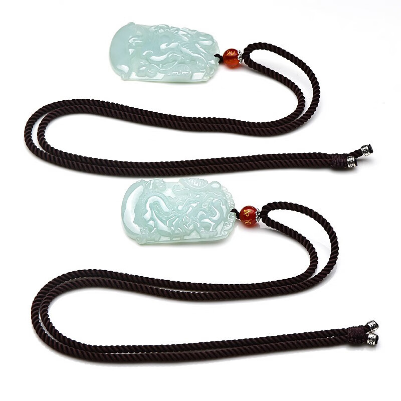 千载一玉龙凤呈祥翡翠吊坠