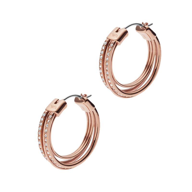 阿玛尼 镶钻穿孔耳饰