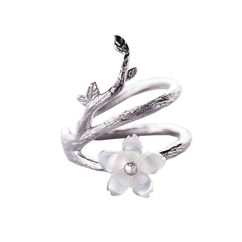 花芽 银质雪樱耳饰