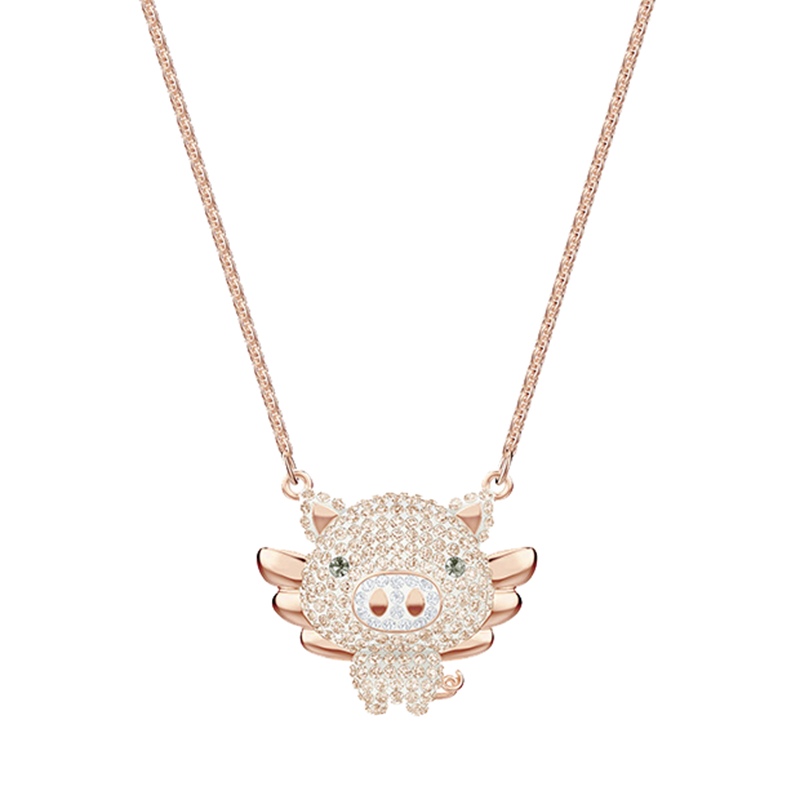 施华洛世奇 可爱小飞猪项链