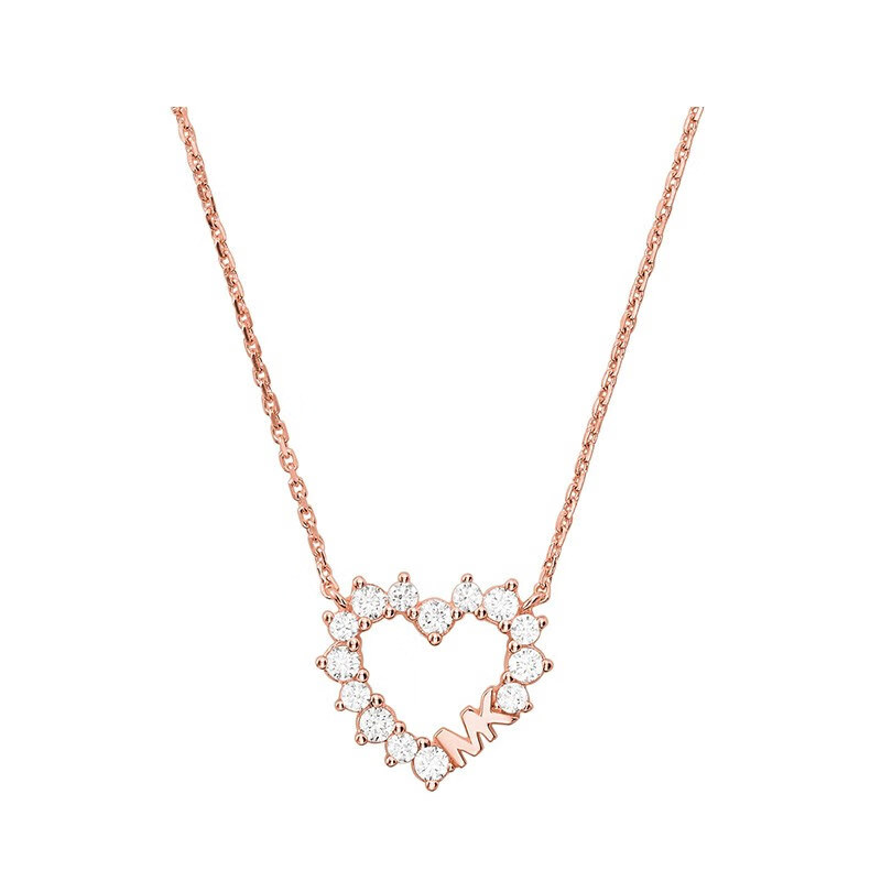 MK 镶锆石心形项链