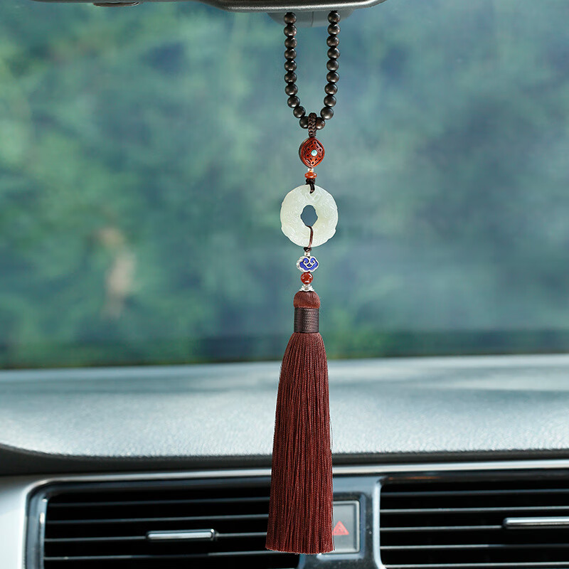 梵心 平安和田玉貔貅汽车挂件