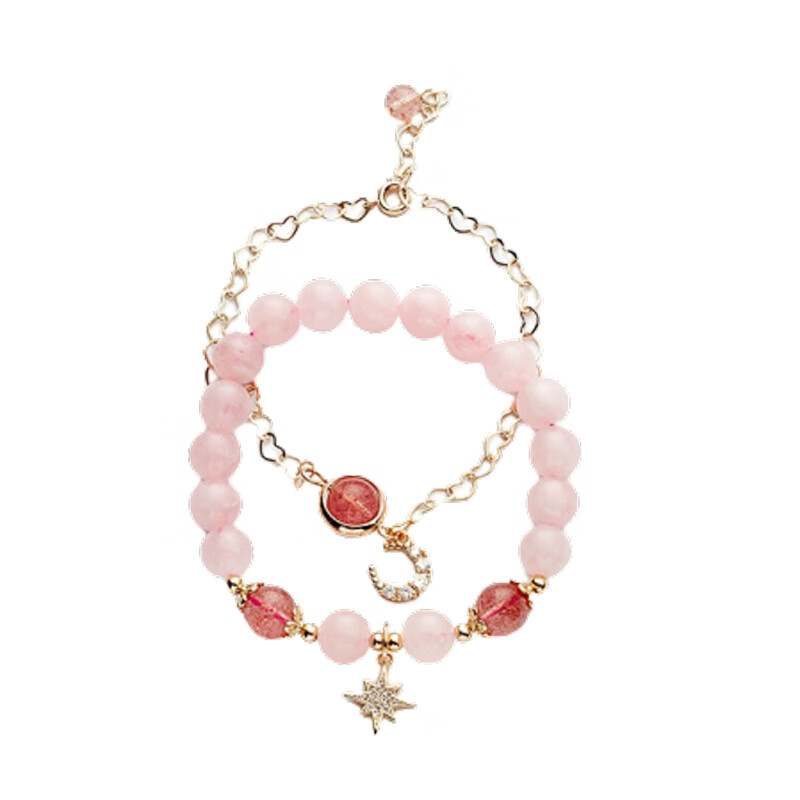 伊黛儿 小众粉晶手链