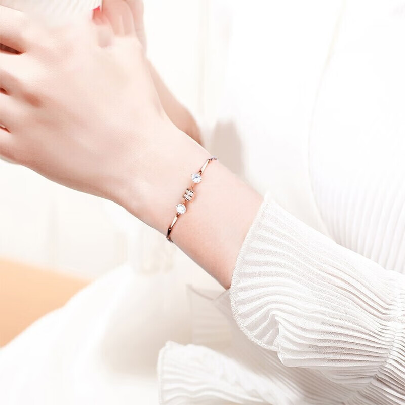 卡蒂罗 小蛮腰玫瑰金手链