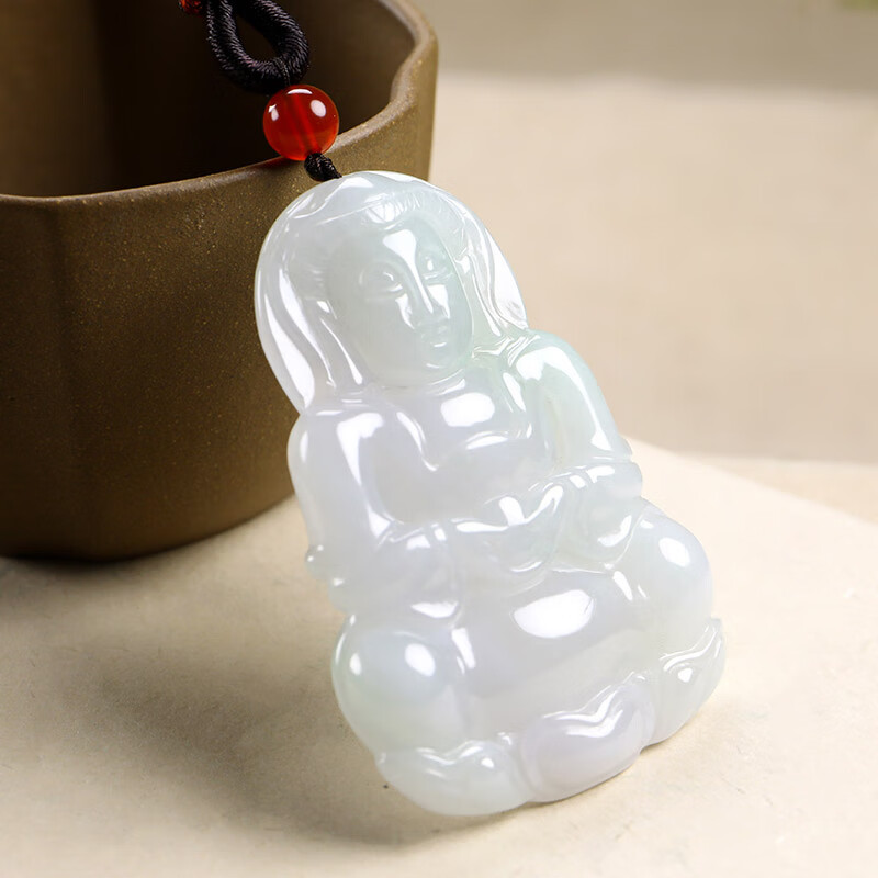 印象眸 观音透白 翡翠吊坠