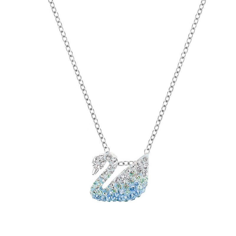 施华洛世奇 渐变蓝天鹅项链