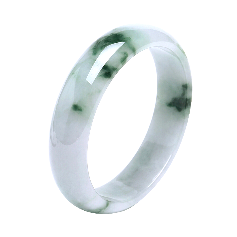 净心石 飘花翡翠手镯