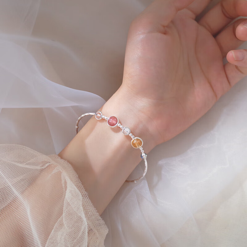 古耐 银草莓简约森系手链