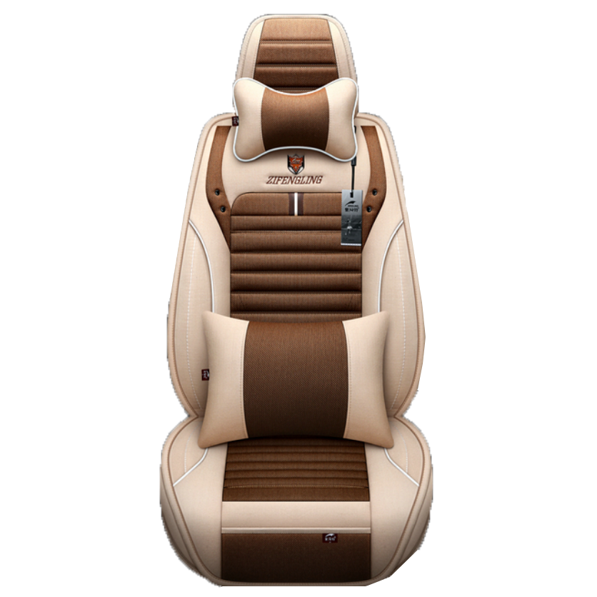 紫风铃透气仿亚麻全包围汽车座套