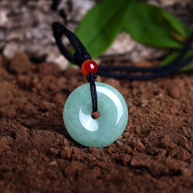 老庙 简约绿色 翡翠吊坠