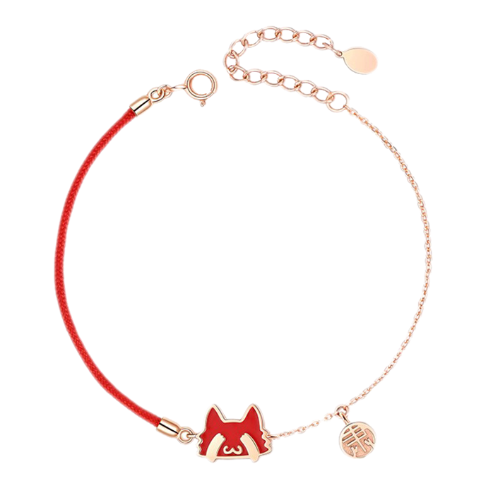 卡蒂罗御猫玫瑰金手链