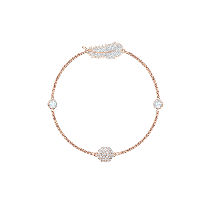 施华洛世奇 仿水晶羽毛 手链