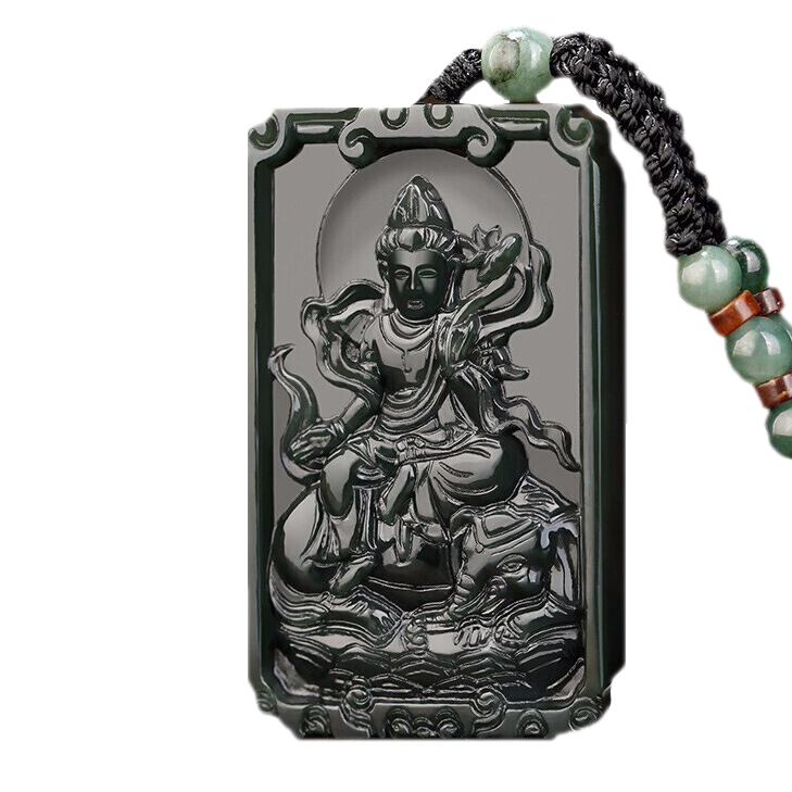 慈元阁墨色翡翠吊坠