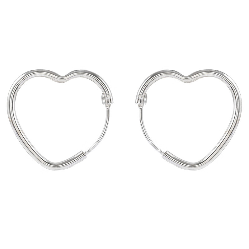 WF爱心造型纯银耳饰