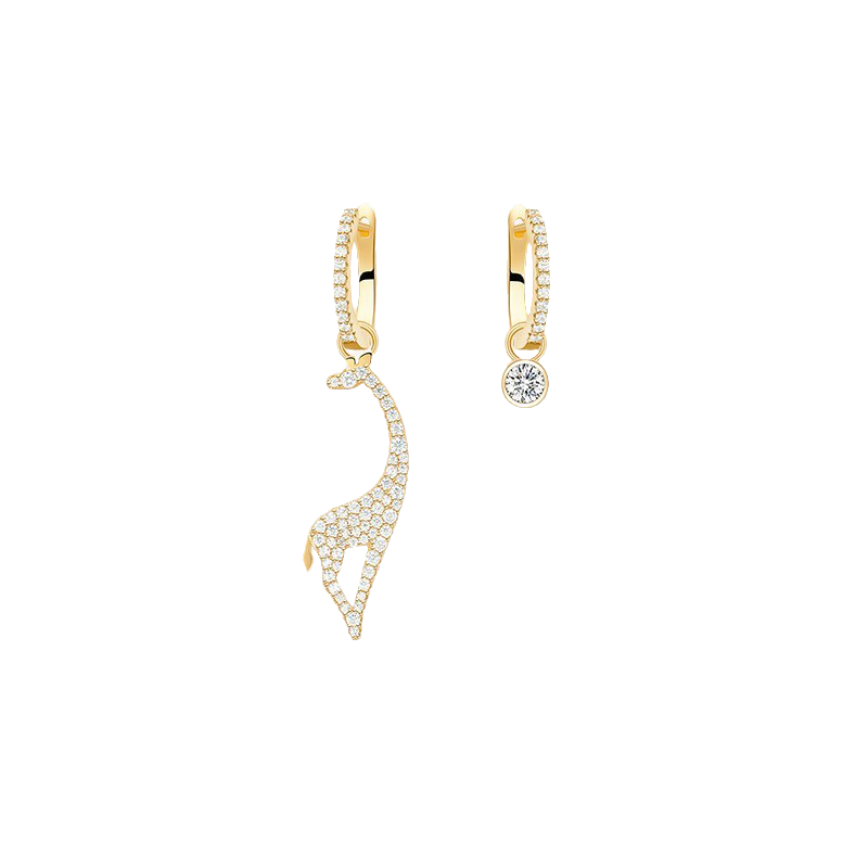 何方珠宝 长颈鹿耳环