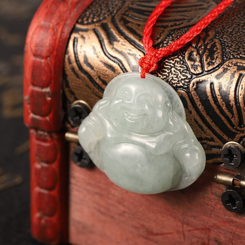老庙 弥勒佛 翡翠吊坠