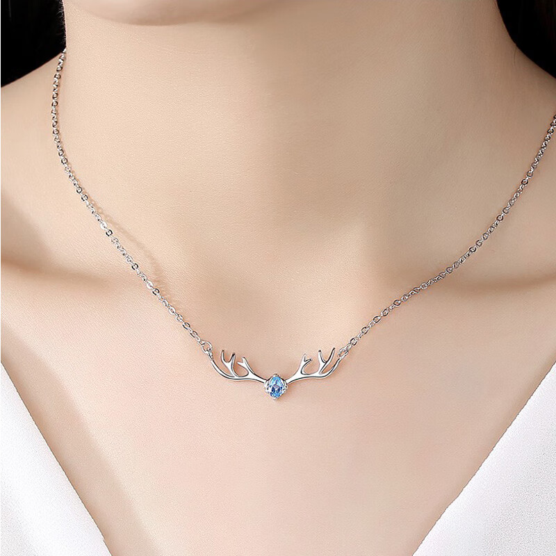 恋蕴托帕石小鹿项链