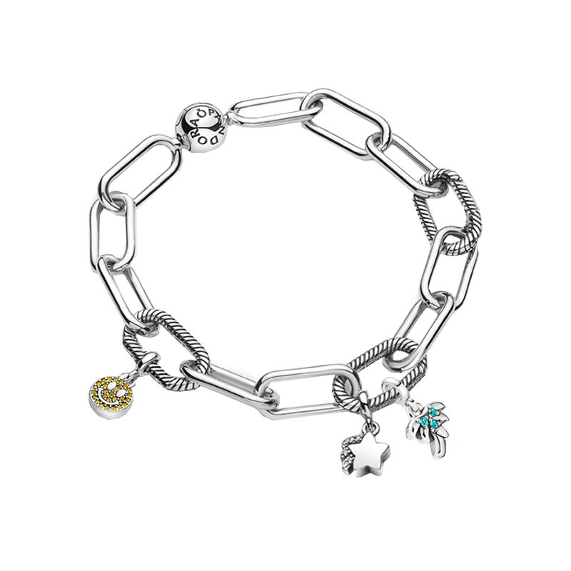 潘多拉 银镶闪石手链