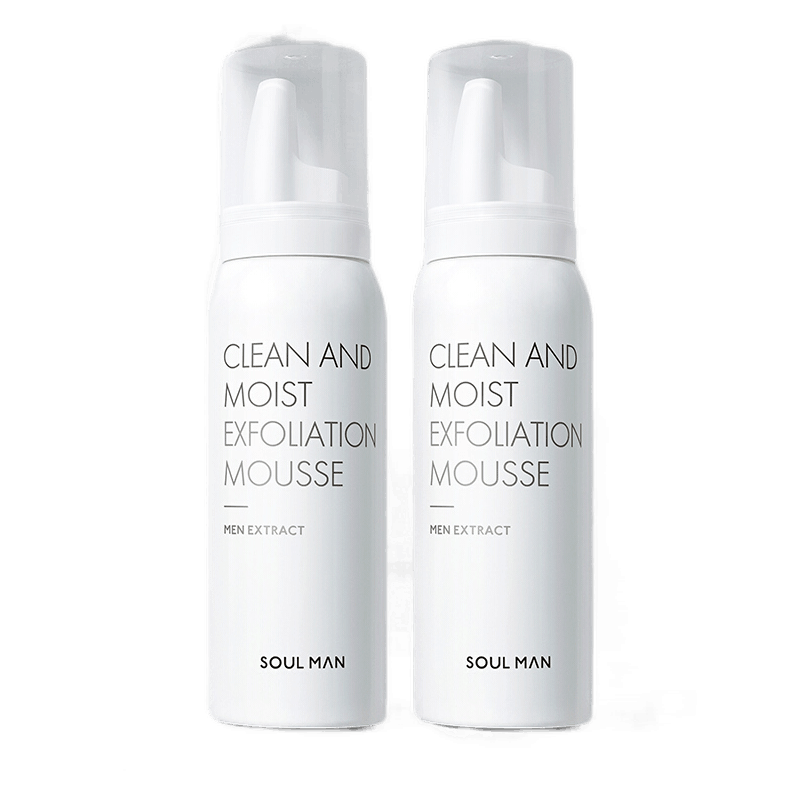 极男 男士清透去角质慕斯洗面奶