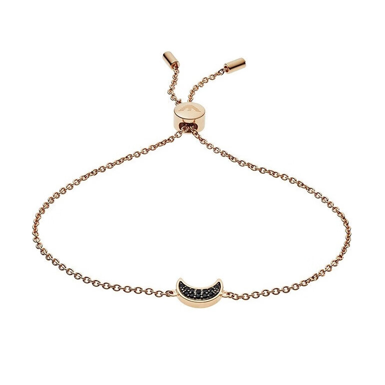 阿玛尼 可调节镶钻月牙手链