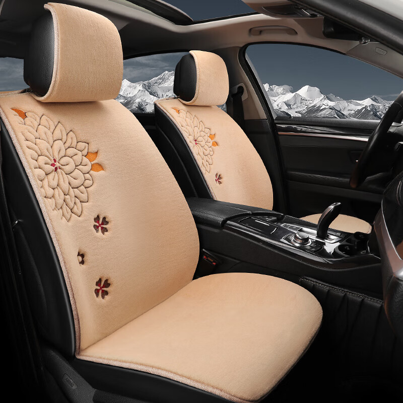 聚灵吉 牡丹绣花 汽车座垫