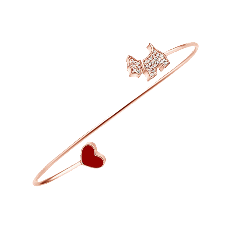 AGATHA 红色爱心小狗手链