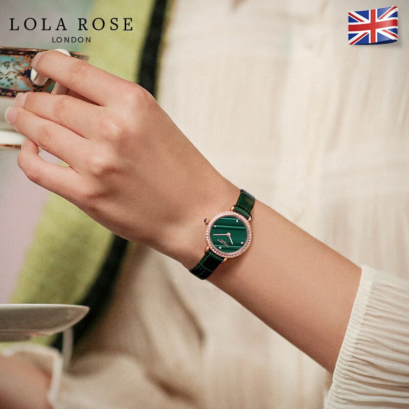 郑爽同款Lola Rose镶钻小绿表，漂亮的女友生日礼物推荐