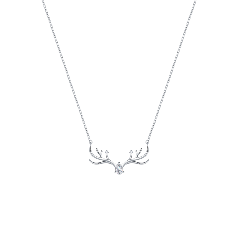 简丹 鹿角锆石项链