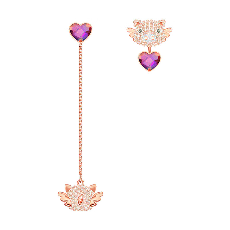 施华洛世奇 可爱小猪耳饰