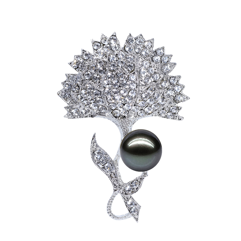 伊黛儿 灰珠蒲公英胸针