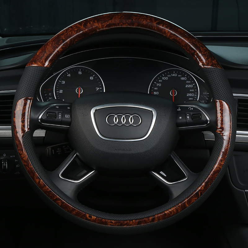 顺心 新款碳纤桃木方向盘套