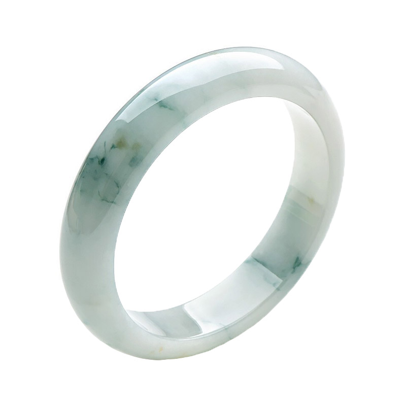 千载一玉 淡绿色飘花 手镯