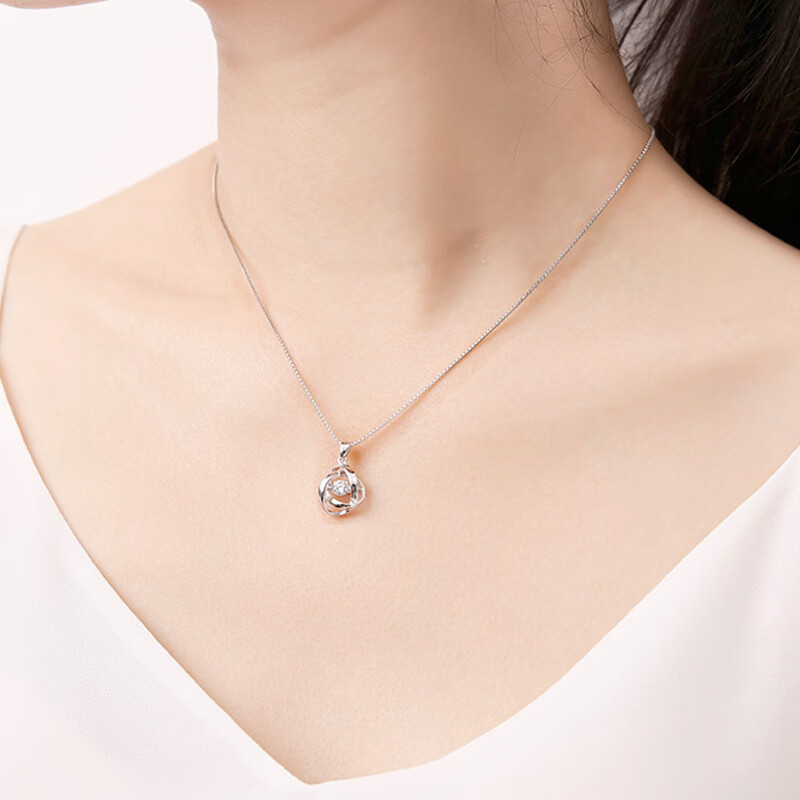 T400 45度悬浮镶嵌锁骨链