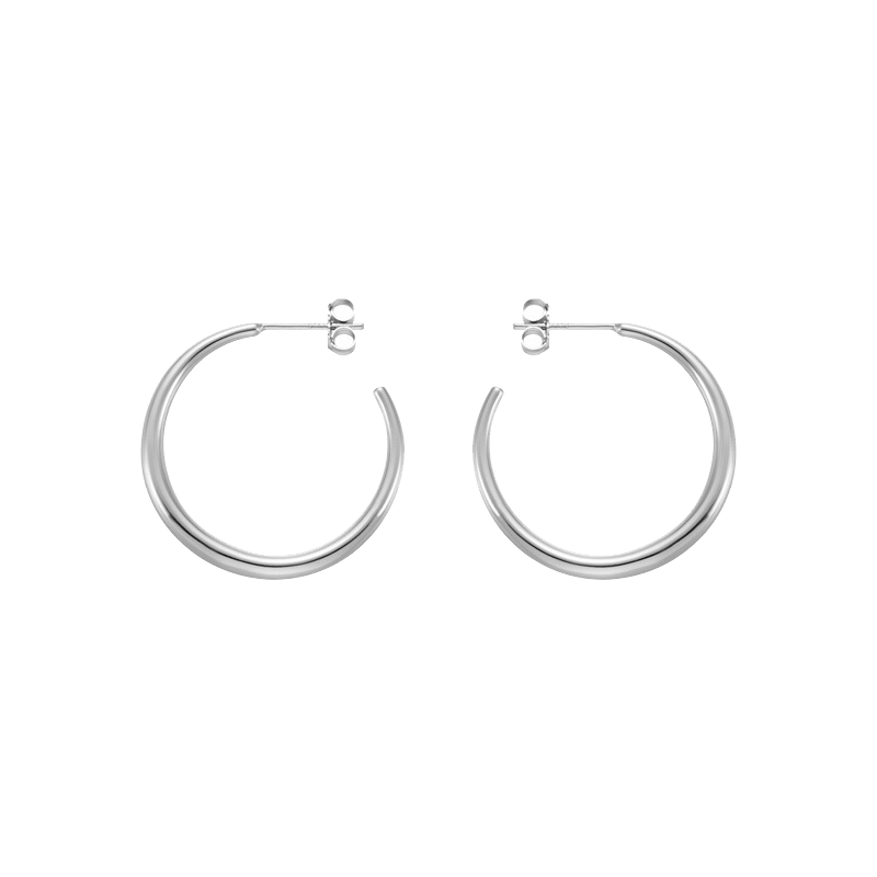 蕉夏 纯银圈圈耳饰