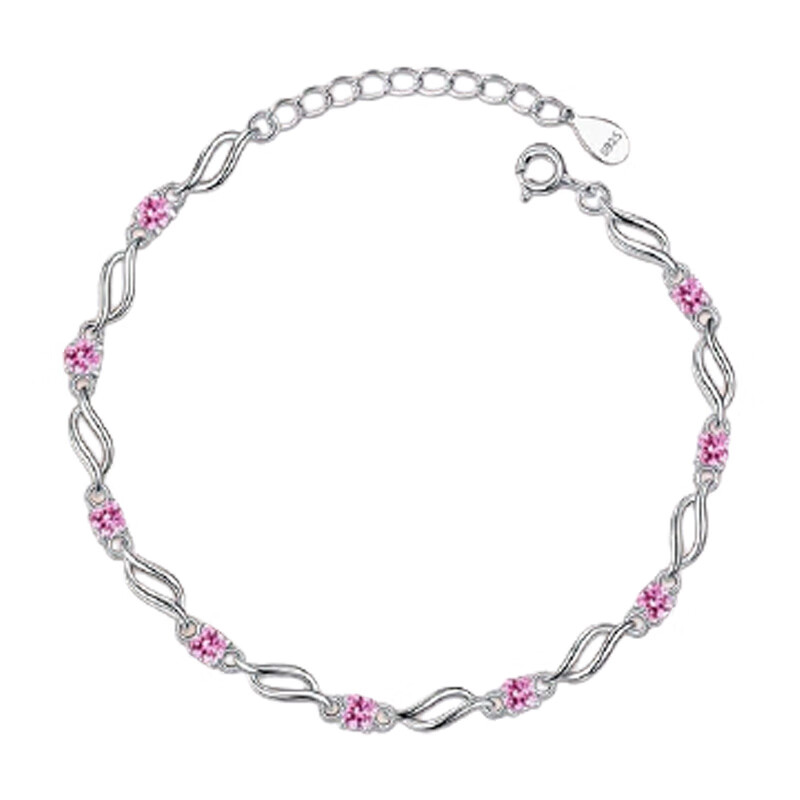 卡蒂罗 甜美粉锆手链