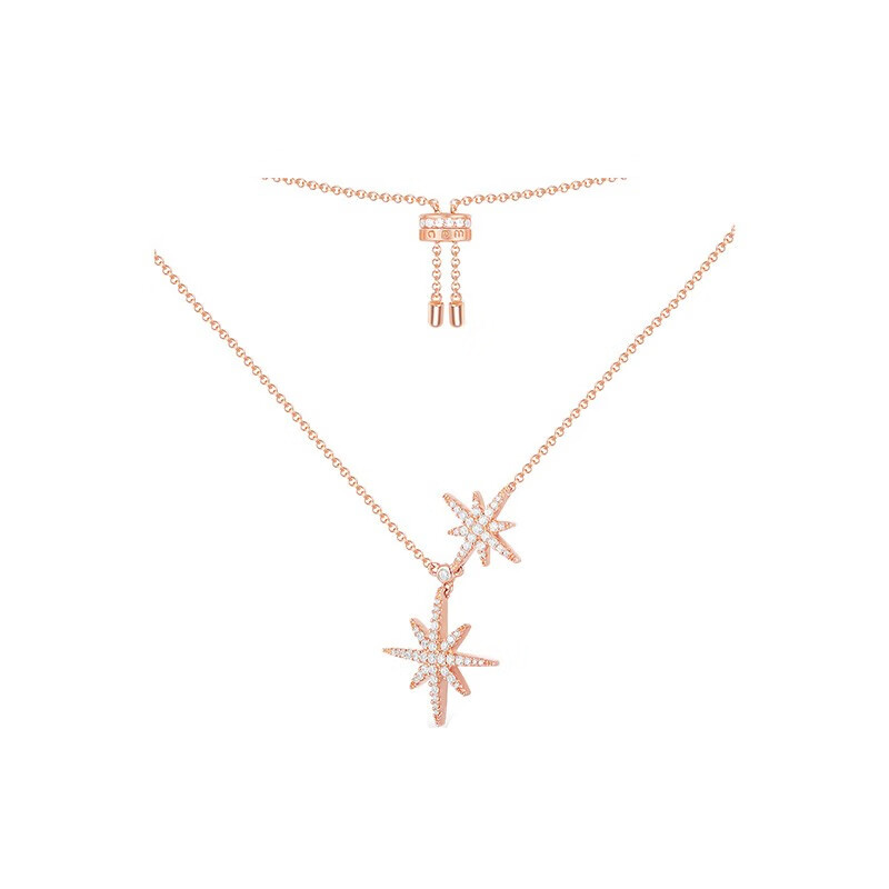 APM双流星银项链