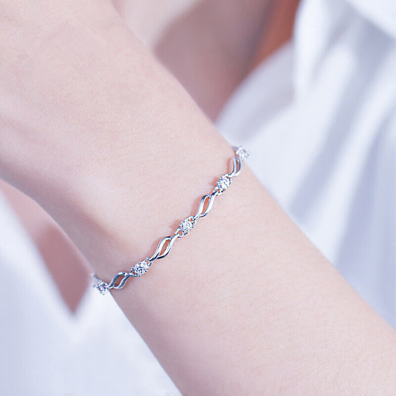 卡蒂罗 简约足银手链