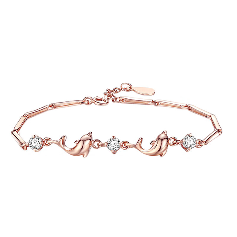 vana 玫瑰金海豚手链