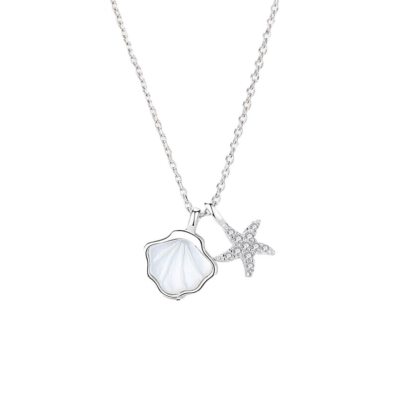 缔晶 七彩白贝母项链