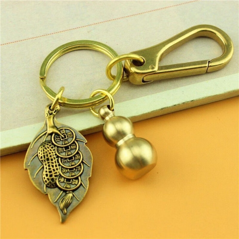 蕴沐磐 纯黄通过汽车钥匙扣