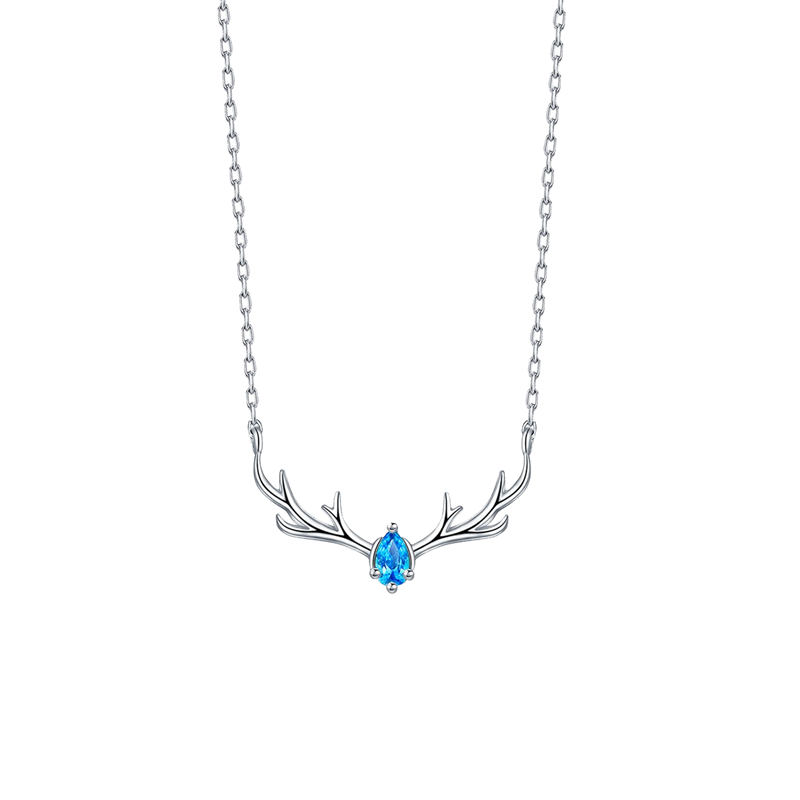 卡蒂罗 锆石鹿角项链