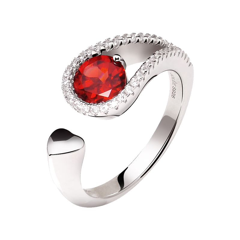 JOLEE 石榴石银戒指