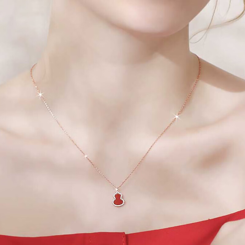 琦君 红玛瑙小葫芦项链