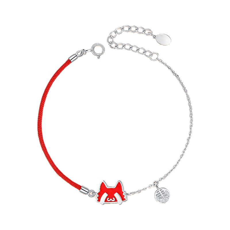 卡蒂罗御猫红绳手链