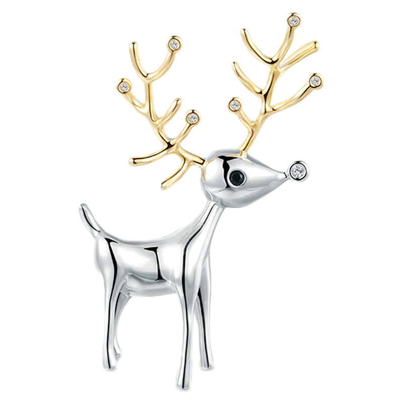 T400 韩版小鹿胸针