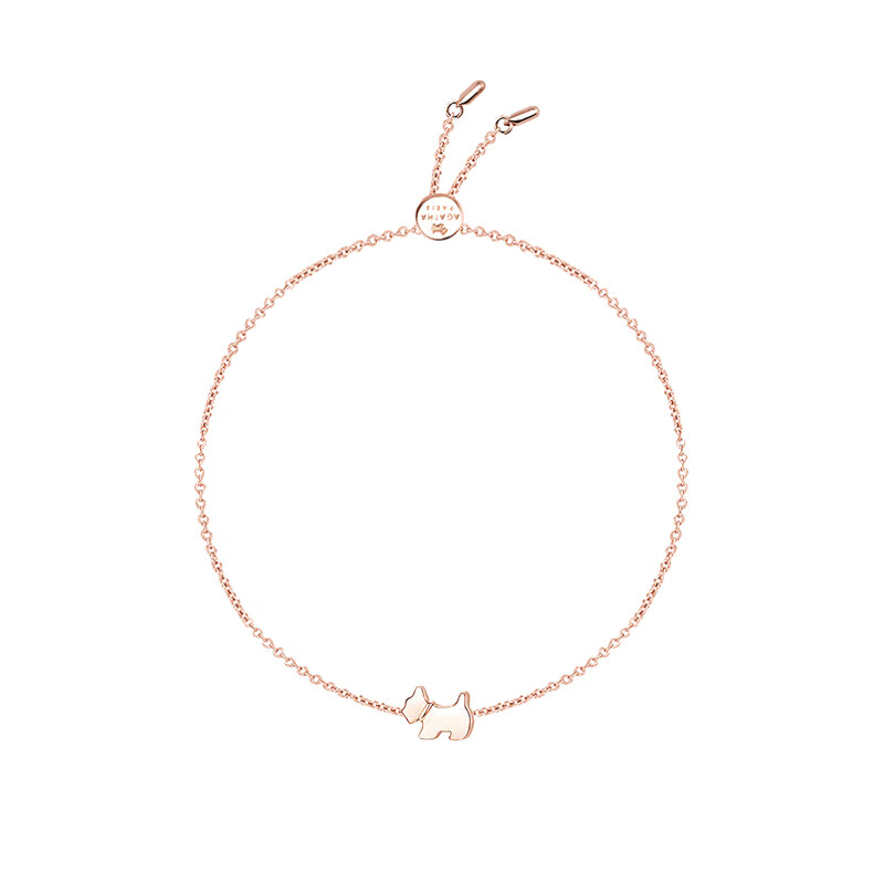 AGATHA 玫瑰金小狗 手链