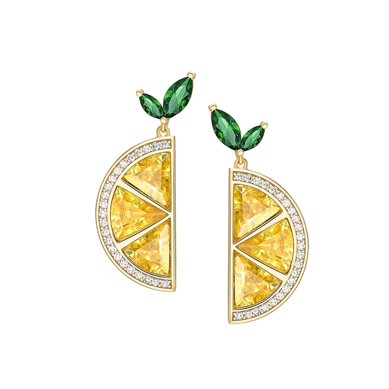 何方珠宝 软萌柠檬晶 耳环