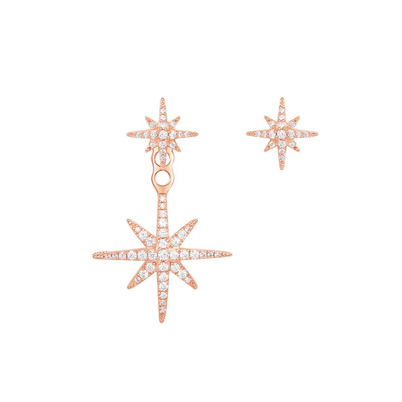 APM 玫瑰金流星耳饰